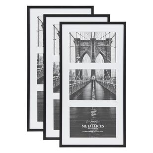 Cooper & Co 3 Slot Photo Frame 3 Pack Black 10 x 15 cm