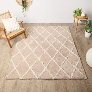 KOO Ellis Polyester Plush Rug Brown