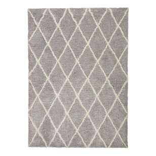 KOO Ellis Polyester Plush Rug Grey