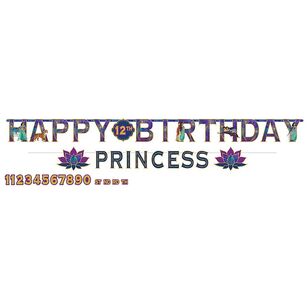 Aladdin Jumbo Happy Birthday Banner Multicoloured