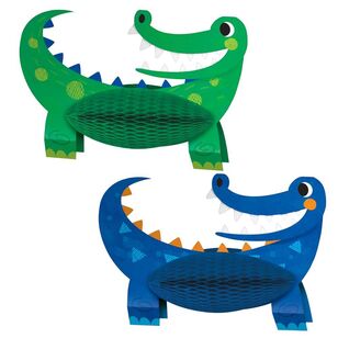 Alligator Party Centrepiece Honeycomb 3D Set Multicoloured