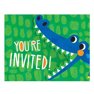 Alligator Party Invitations Gatefold Multicoloured