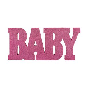 Baby Shower Girl Standing Sign Pink