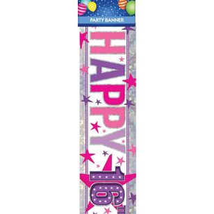 Happy 16th Birthday Banner Multicoloured 2.7 m