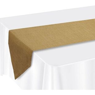 Beistle Faux Burlap Table Runner Brown