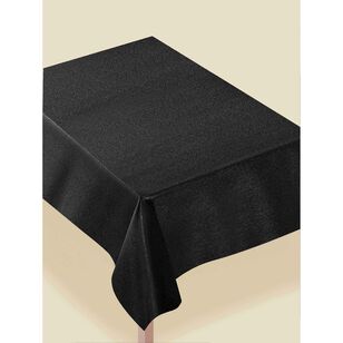 Black Luxury Table Cover Metallic Fabric Black