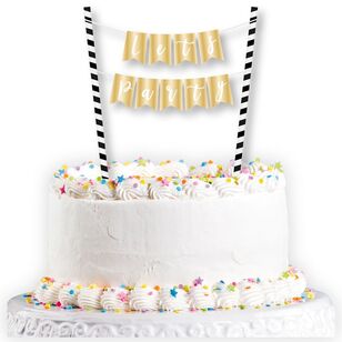 Let's Party Banner Cake Topper Multicoloured