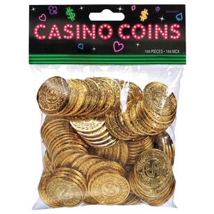 Casino Place Your Bets Plastic Gold Coins Multicoloured