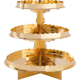 Cupcake 3 Tier Treat Stand Gold 29 cm