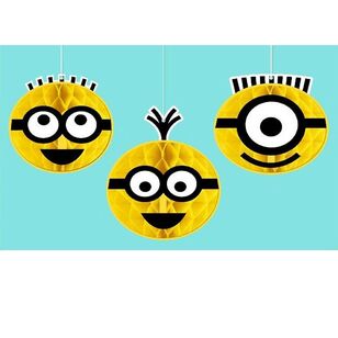 Despicable Me Honeycomb Decorations Yellow 13 cm