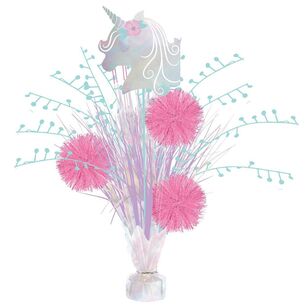 Enchanted Unicorn Tinsel Burst Centrepiece Spray Multicoloured