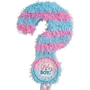 Gender Reveal 2D Shape Pull String Pinata Multicoloured