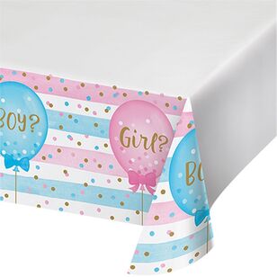 Gender Reveal Balloons Tablecover Multicoloured