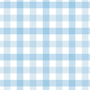 Gingham Lunch Napkin Blue