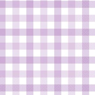 Gingham Lunch Napkin Purple