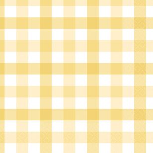 Gingham Lunch Napkin Yellow