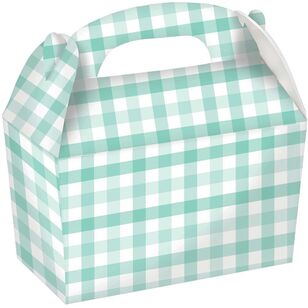 Gingham Paper Treat Box Green