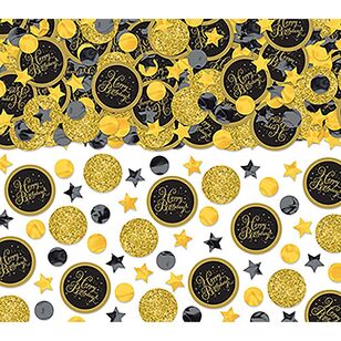 Happy Birthday Value Pack Confetti Gold