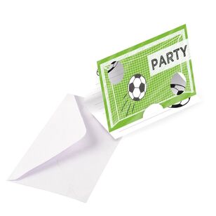 Kicker Party Invitations Green 12 cm