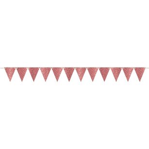 Large Paper Pennant Banner Pink