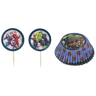 Marvel Avengers Powers Unite Cupcake Cases & Picks Set Multicoloured