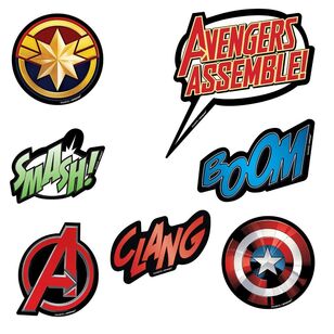 Marvel Avengers Powers Unite Vinyl Cutout Decorations Multicoloured