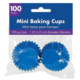 Mini Cupcake Cases Blue 3 cm