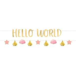 Oh Baby Girl Hello World Letter Banners Kit Multicoloured