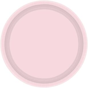 Round Paper Plates Pastel Pink