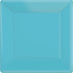 Square Paper Plates Blue 23 cm