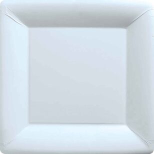 Square Paper Plates White 23 cm