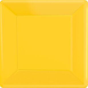 Square Paper Plates Yellow 17 cm