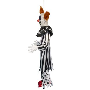 Hanging Shaking Clown Animatronic Multicoloured