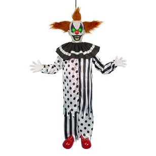 Hanging Shaking Clown Animatronic Multicoloured