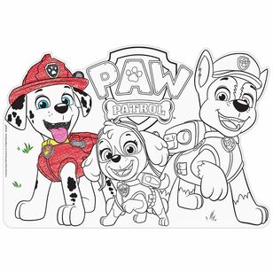 Paw Patrol Adventures Colour In Placemats Multicoloured