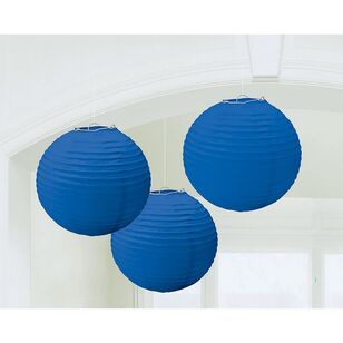 Round Paper Lanterns Blue