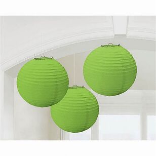 Round Paper Lanterns Green