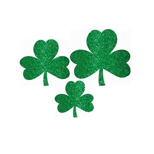 Shamrocks Glitter Cutouts Green