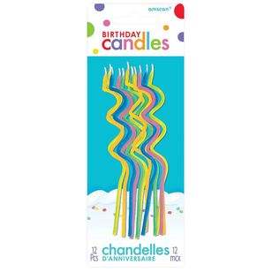 Skinny Coil Candles Multicoloured