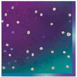 Sparkling Sapphire Beverage Napkins Purple