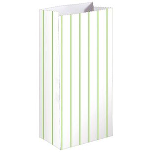 Stripe Paper Treat Bags Green