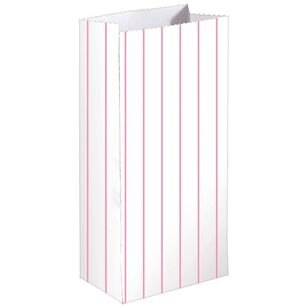 Stripe Paper Treat Bags Pink