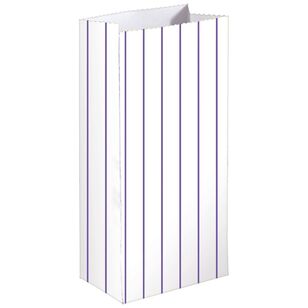 Stripe Paper Treat Bags Purple