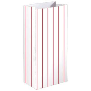 Stripe Paper Treat Bags Red