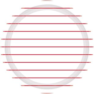 Stripes Round Paper Plates Red