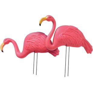 Summer Luau Flamingos Yard Stakes Pink