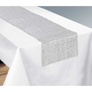 Sequin Table Runner Silver