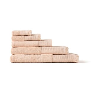 Linen House Aria Bath Towels Towel Collection Nude