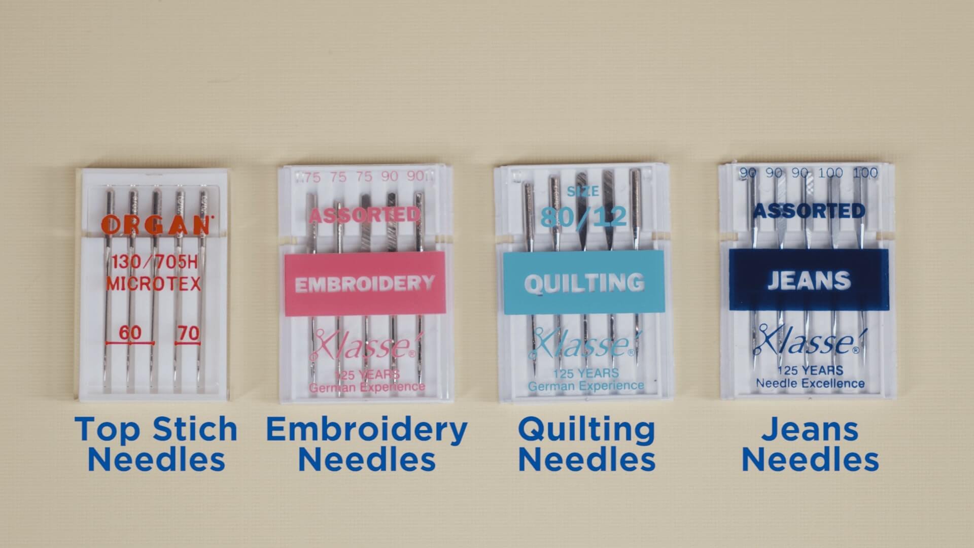 Types Of Sewing Machine Needles