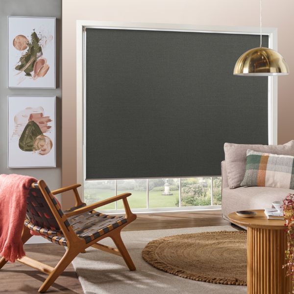 Gummerson Rylee Blockout Roller Blinds (Charcoal)